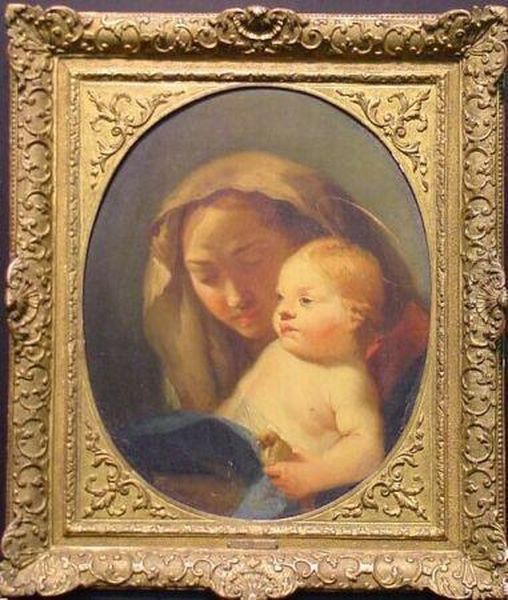 Madonna And Child With Goldfinch Oil Painting by Giovanni Battista Tiepolo