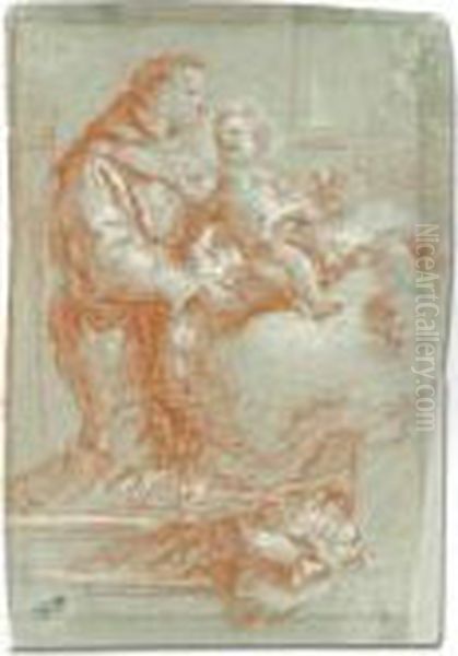 St. Anthony Of Padua With The Christ Child Oil Painting by Giovanni Battista Tiepolo