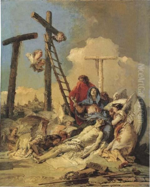 The Lamentation Oil Painting by Giovanni Battista Tiepolo