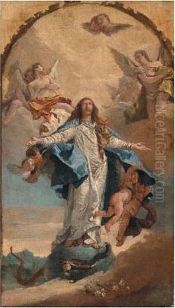 The Assumption Of The Virgin Oil Painting by Giovanni Battista Tiepolo