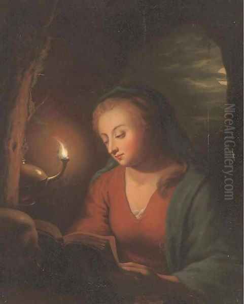 The Penitent Magdalen Oil Painting by Godfried Schalcken