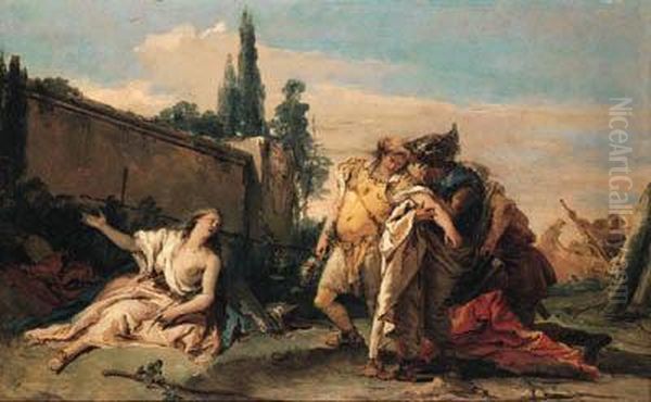 Rinaldo Abandoning Armida Oil Painting by Giovanni Battista Tiepolo