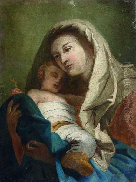 Vierge A L'enfant Oil Painting by Giovanni Domenico Tiepolo