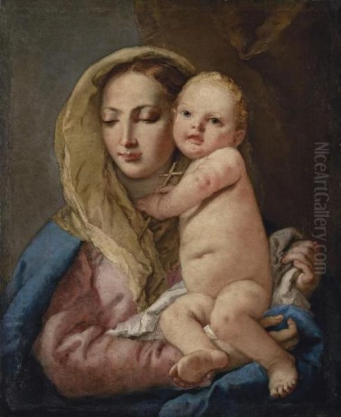 The Madonna And Child Oil Painting by Giovanni Domenico Tiepolo