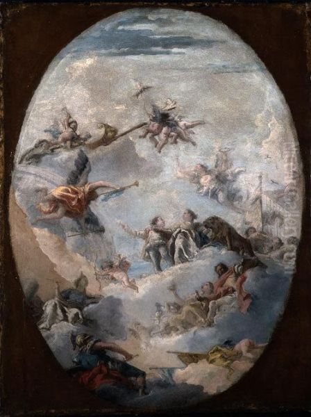 Allegoria Nuziale Oil Painting by Giovanni Domenico Tiepolo