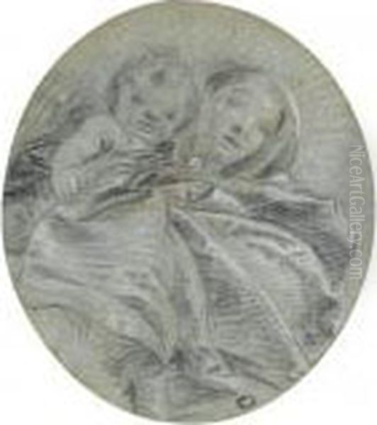 The Madonna And Child, Seen From Below Oil Painting by Giovanni Domenico Tiepolo