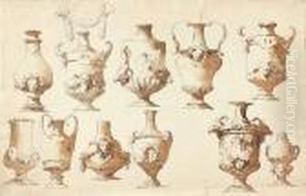 Etudes De Vases Oil Painting by Giovanni Domenico Tiepolo