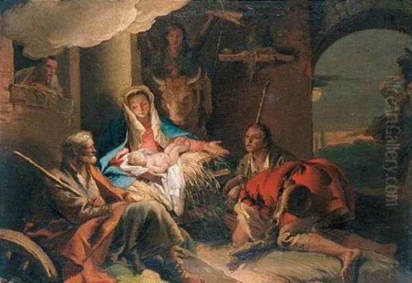 Adoration Of The Shepherds Oil Painting by Giovanni Domenico Tiepolo