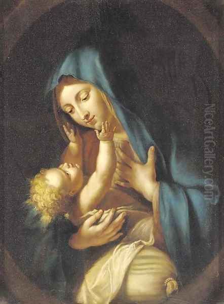 The Madonna and Child Oil Painting by Giovanni Battista Salvi, Il Sassoferato