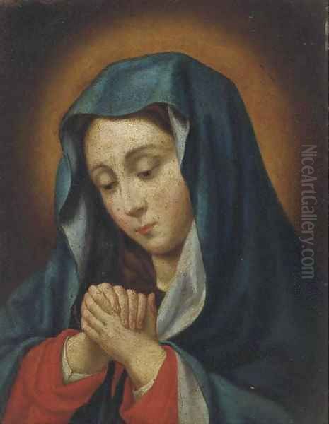 The Virgin at prayer Oil Painting by Giovanni Battista Salvi, Il Sassoferato