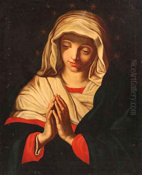 The Madonna at prayer Oil Painting by Giovanni Battista Salvi, Il Sassoferato