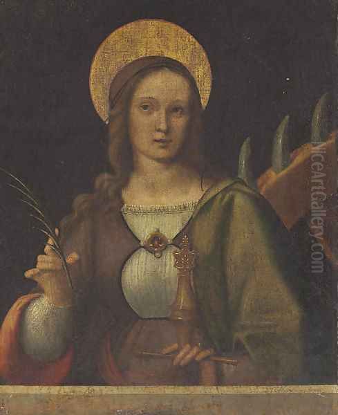 Saint Catherine Oil Painting by Milanese School