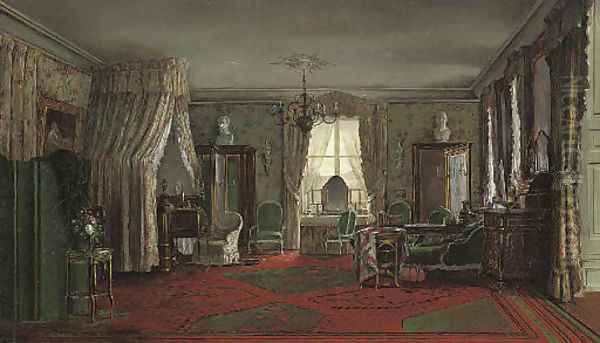 The drawing room Oil Painting by Scandinavian School