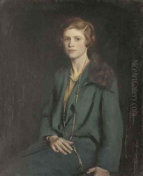 Portrait of Miss Katherine Marian Mitchell Oil Painting by Scottish School