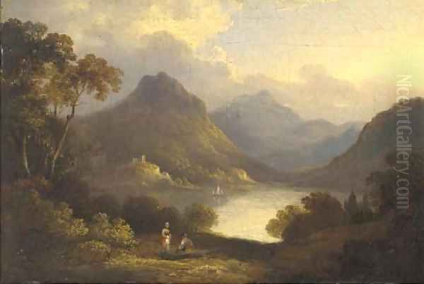 A Highland loch Oil Painting by Scottish School