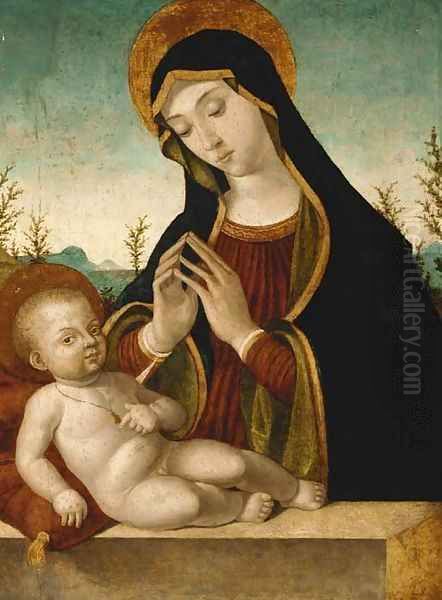 The Madonna and Child Oil Painting by Antonello De Saliba