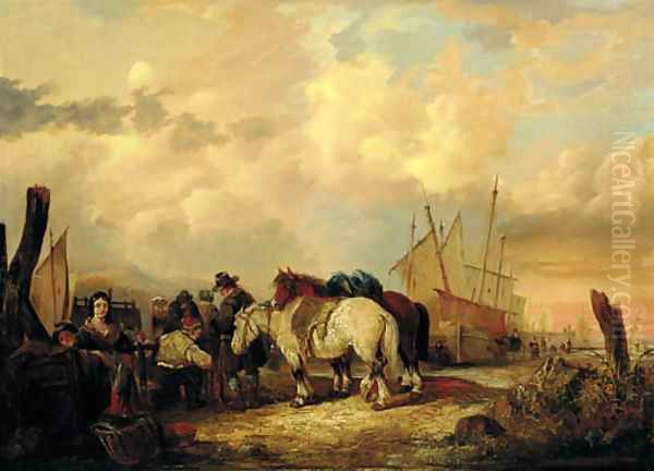 The fish-market Oil Painting by William Joseph Shayer