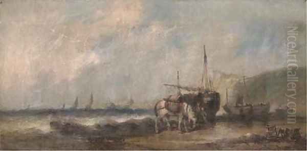 Unloading the catch Oil Painting by William Joseph Shayer