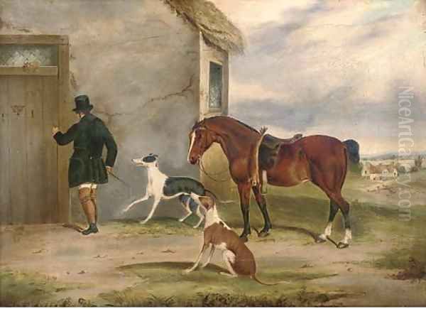 Returning from the course Oil Painting by William Joseph Shayer