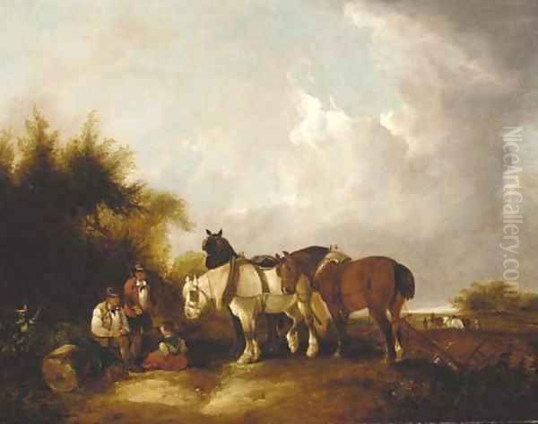 The plough team Oil Painting by William Joseph Shayer