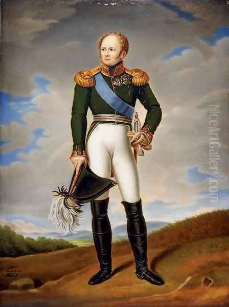 Tsar Alexander I of Russia (1777-1829) Oil Painting by Russian And German School