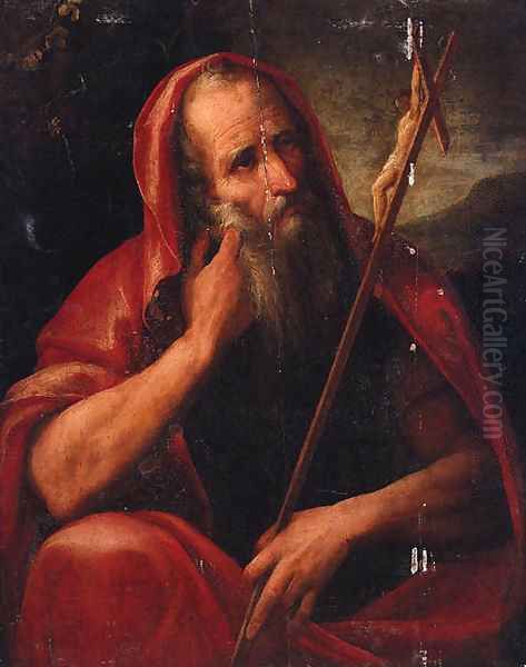 Saint Jerome Oil Painting by Sienese School