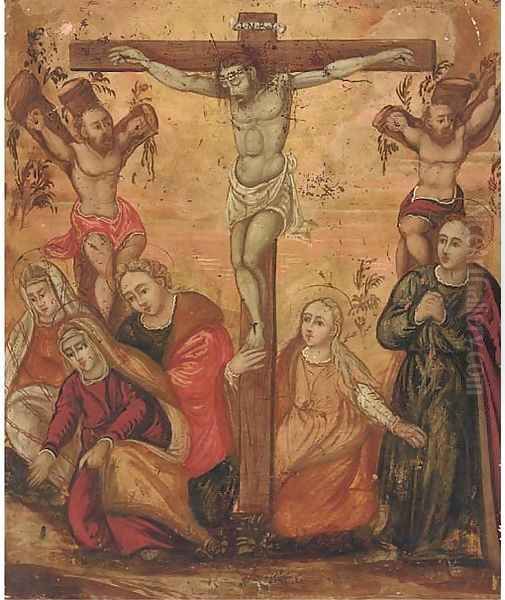 The Crucifixion Oil Painting by South Italian School