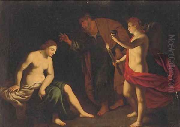 The Raising of Petronilla Oil Painting by Carlo Saraceni