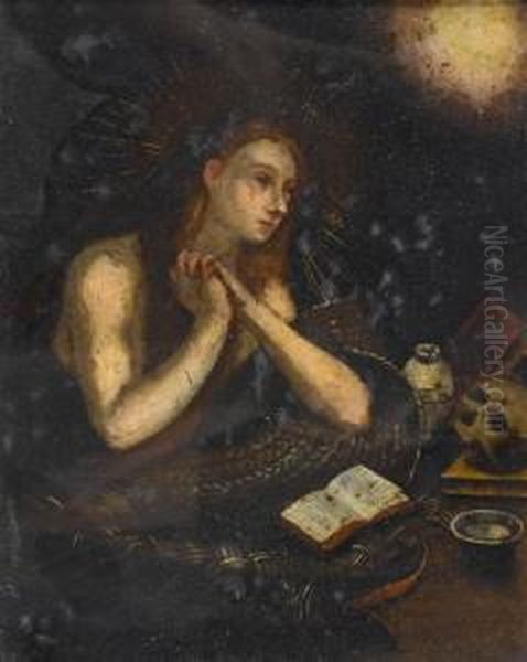 Magdalene In Atonement Oil Painting by Jacopo Robusti, II Tintoretto