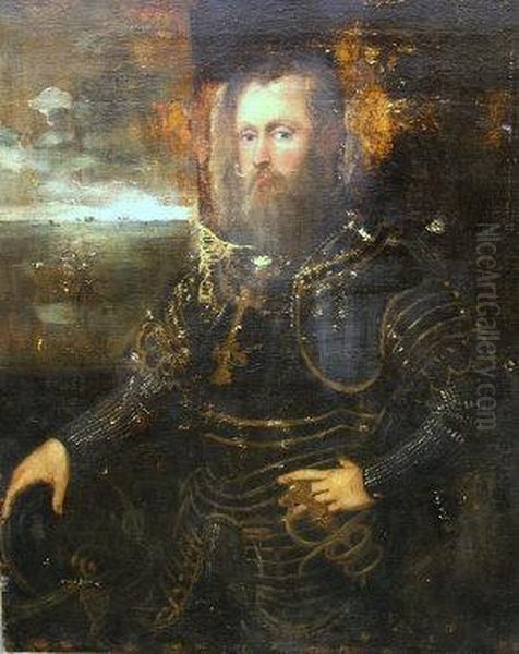 Portrait Of A Venetian Admiral Oil Painting by Jacopo Robusti, II Tintoretto