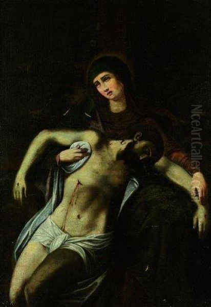 Pieta. Oil Painting by Jacopo Robusti, II Tintoretto