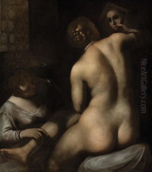 Venus At Her Toilet Oil Painting by Jacopo Robusti, II Tintoretto