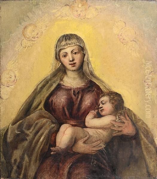 The Madonna And Child Oil Painting by Jacopo Robusti, II Tintoretto