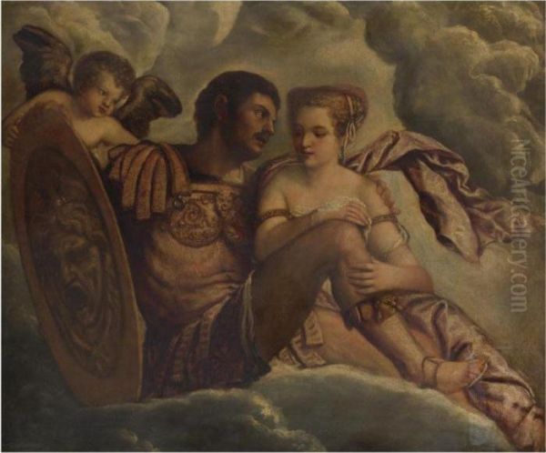 Venus And Mars Oil Painting by Jacopo Robusti, II Tintoretto