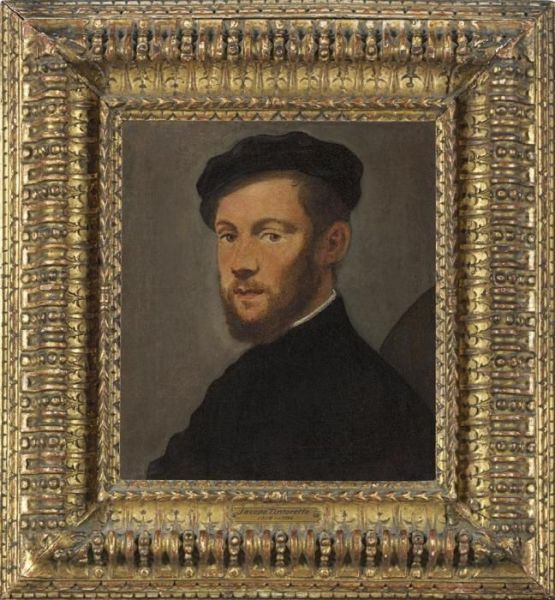 Portrait Of A Bearded Man, Bust-length Oil Painting by Jacopo Robusti, II Tintoretto