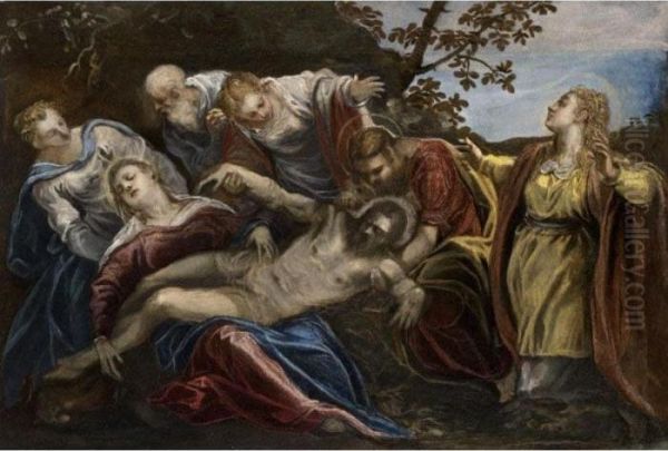 Lamentation Oil Painting by Jacopo Robusti, II Tintoretto