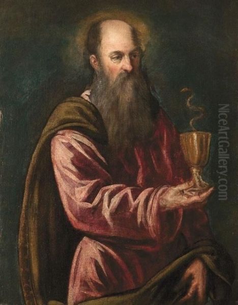 San Giovanni Evangelista Oil Painting by Jacopo Robusti, II Tintoretto