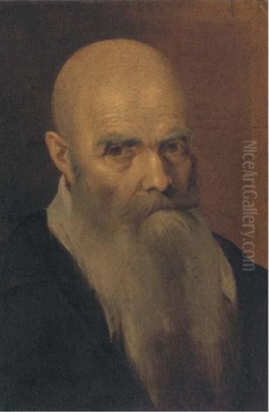 Portrait Of An Elderly Man, Traditionally Thought To Be Galileogalilei Oil Painting by Jacopo Robusti, II Tintoretto