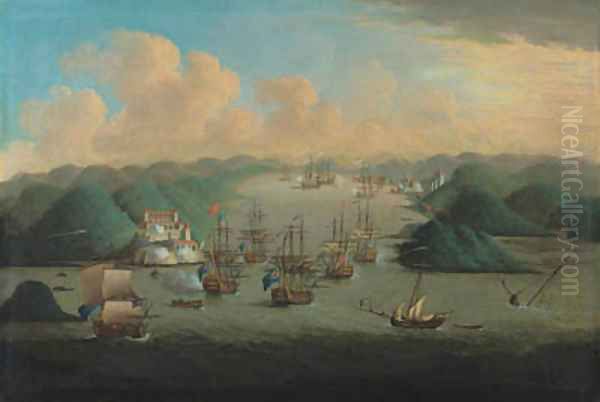 The Taking of Porto Bello, 23rd November 1739 Oil Painting by Samuel Scott