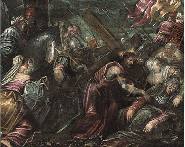 Christ Carrying The Cross Oil Painting by Jacopo Robusti, II Tintoretto