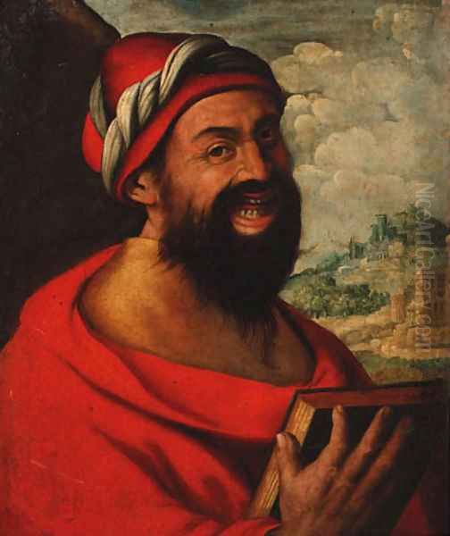 A man laughing Oil Painting by Brescian School