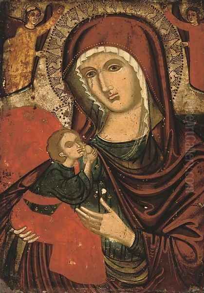 The Madonna and Child 2 Oil Painting by Italo-Cretan School