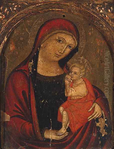 The Madonna and Child Oil Painting by Italo-Cretan School