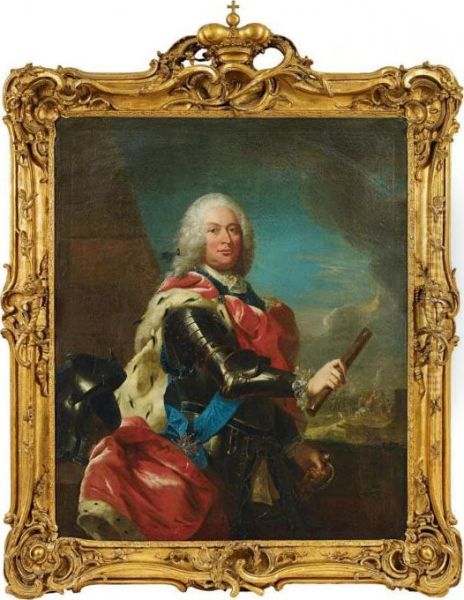 Bildnis Des Landgrafenwilhelm Viii. Von Hessen-kassel Oil Painting by Johann Heinrich The Elder Tischbein