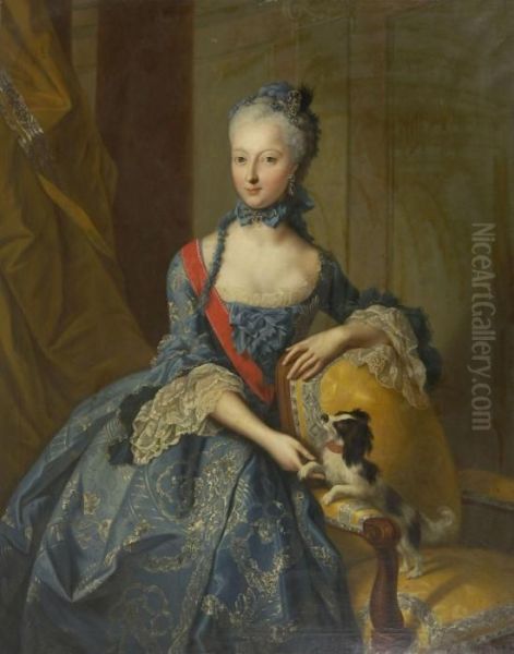 Prinzessin Christine Charlotte Von Hessen-kassel Oil Painting by Johann Heinrich The Elder Tischbein