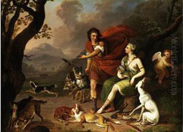 Diana Und Orion Oil Painting by Johann Heinrich The Elder Tischbein