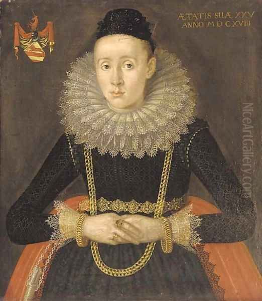 Portrait of a lady, aged 25 Oil Painting by Nuremburg School