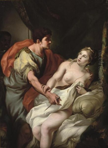 Tarquin And Lucretia Oil Painting by Johann Heinrich The Elder Tischbein