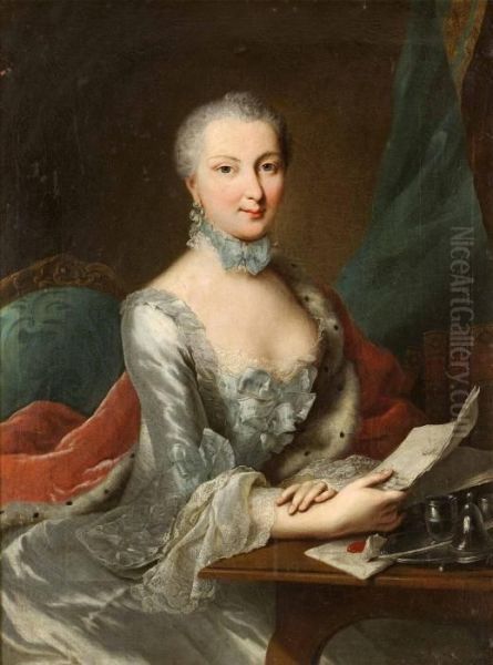 Sophie Von Brandt (1731-82) Oil Painting by Johann Heinrich The Elder Tischbein