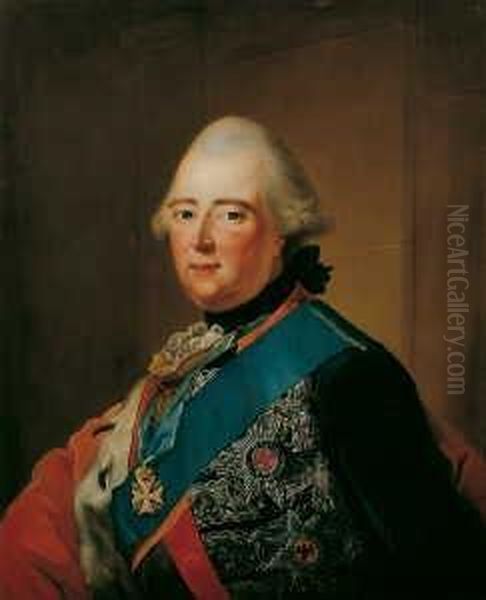 Bildnis Des Landgrafen Friedrich Ii. Von Hessen-kassel (1720-1785). Oil Painting by Johann Heinrich The Elder Tischbein